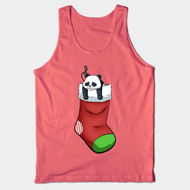 christmas sock panda Tank Top by the house of parodies